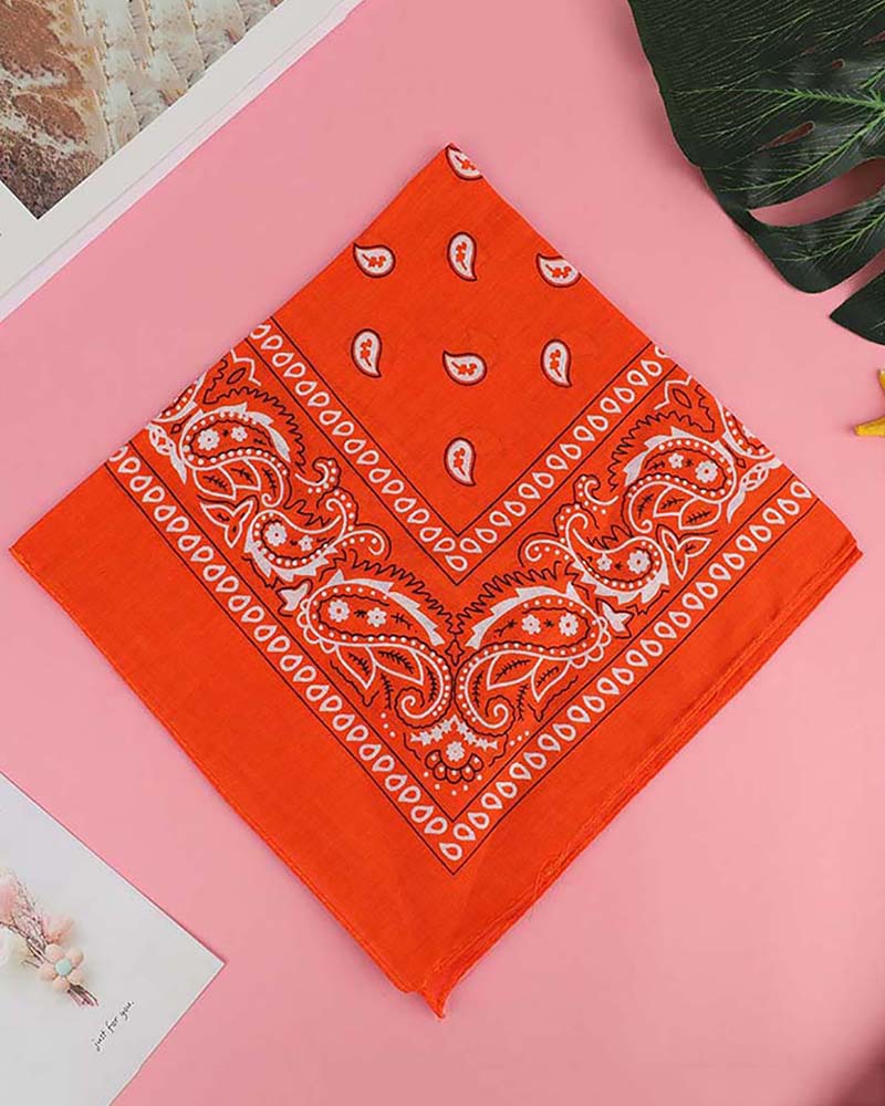 12PCS Paisley Cowboy Bandanas Head Wrap