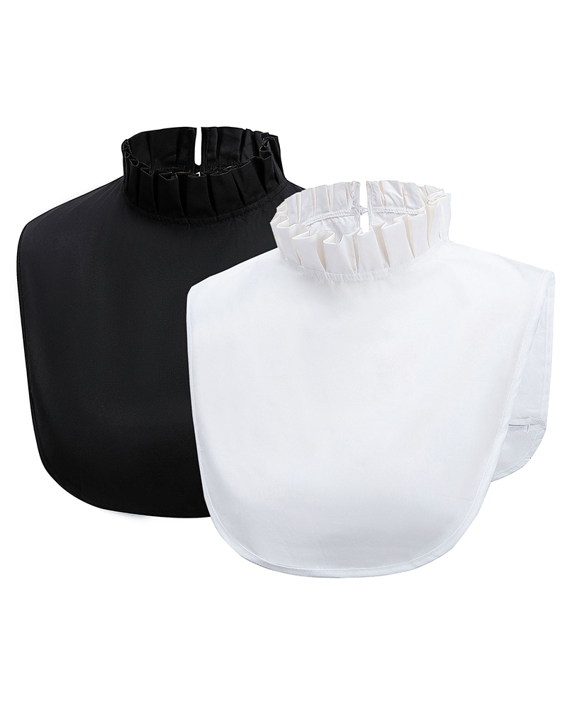 

Frill Hem Dickey Collar, White