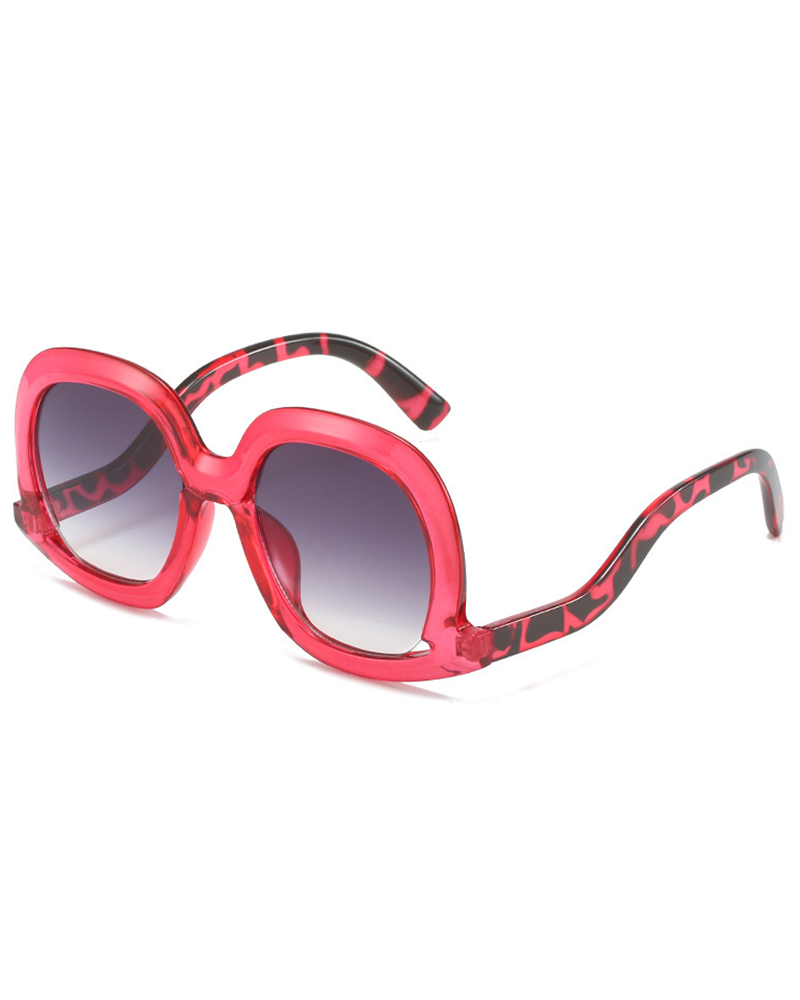 

1Pair Pastel Gradient Asymmetrical Fashion Sunglasses, Style2