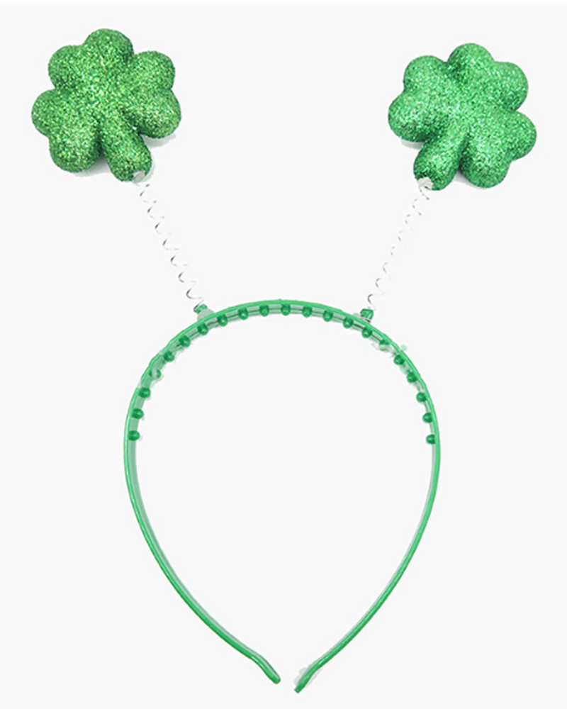 

St. Patrick's Day Shamrock Pattern Leprechaun Hair Band, Green