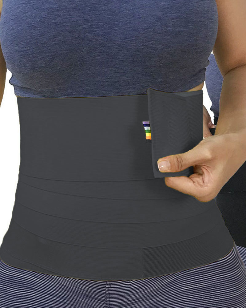 

Tummy Wrap Shapewear Waist Trainer Waistband Sports Fitness Corset Restraint Webbing Belt Belly Shaper, Gray