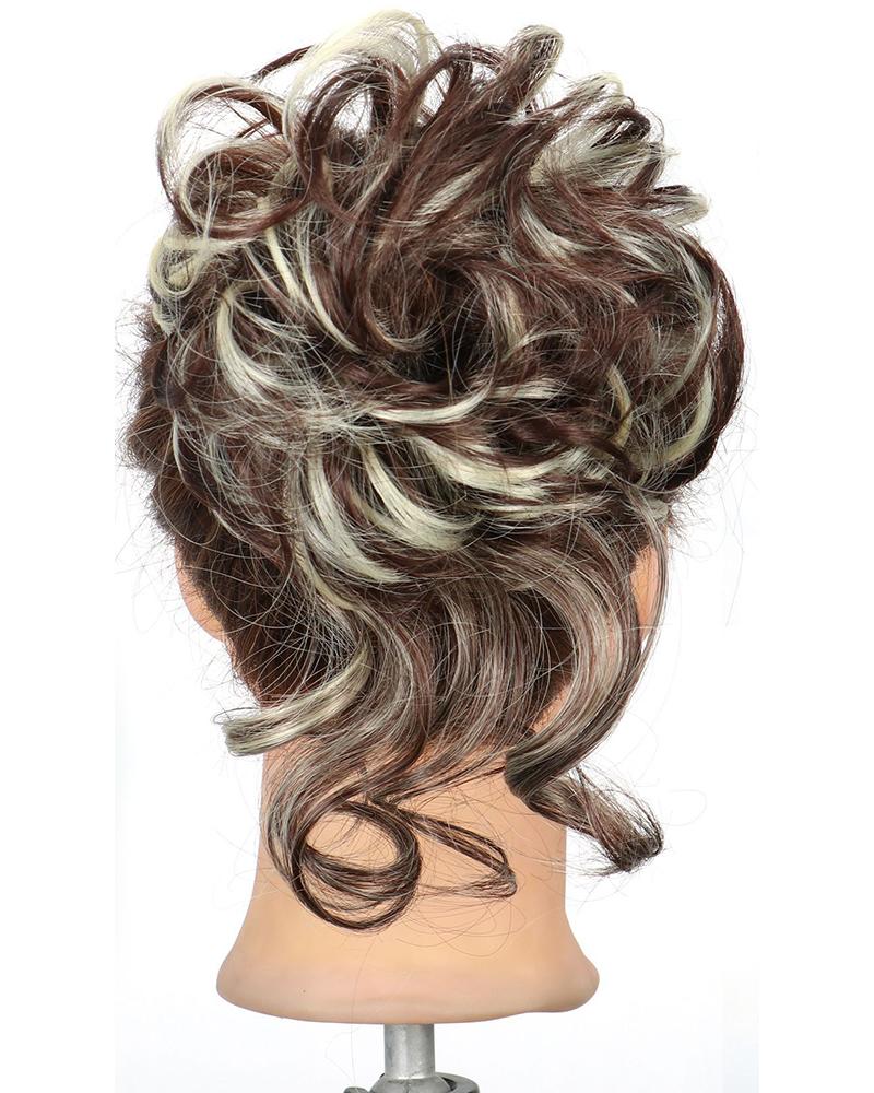 

1pcs Fiber Curly Bun Extension Combs Hair Rope, Style4