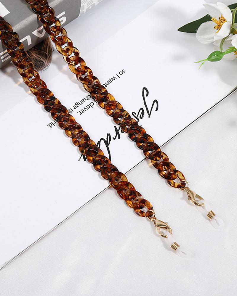 

Sunglasses Chain Strap Holder Fashion Mask Lanyard Necklace Eyewear Retainer, Brown