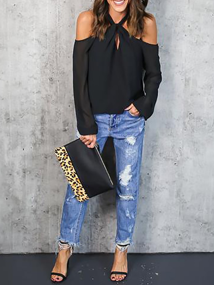 halter neck off shoulder tops