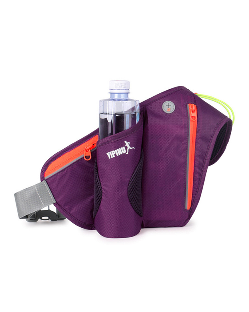 

Running Belt Bags Jogging Cycling Waist Pack Sports Runner Bag Water Bottle Holder, Purple
