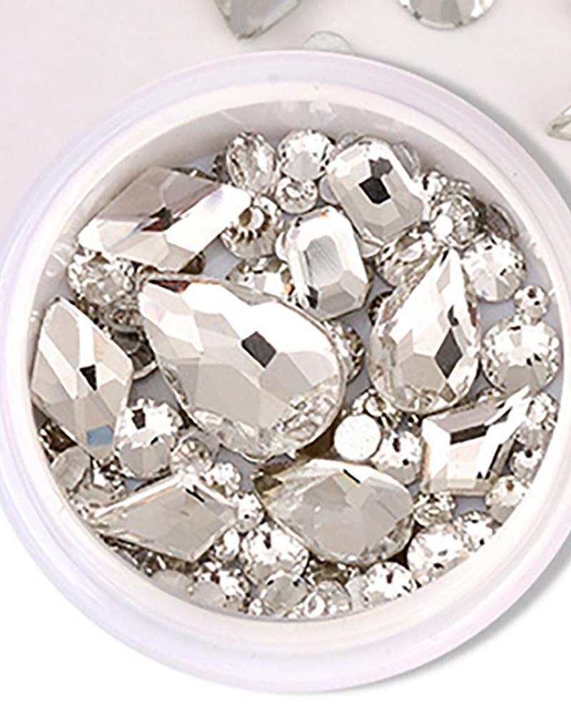 

1 Box Oval/Rectangle/Waterdrop Design Rhinestones Nail Decoration, Style3