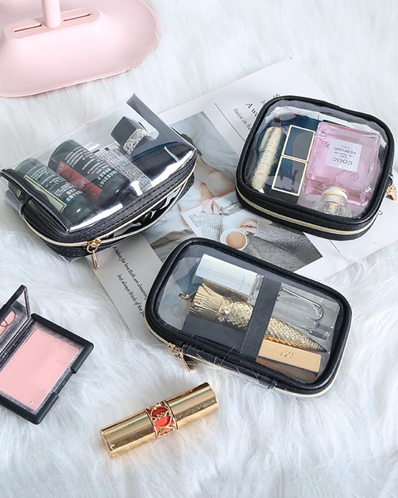 

Clear Makeup Bag Portable Cosmetic Beauty Travel Pouch Organizer, Style1