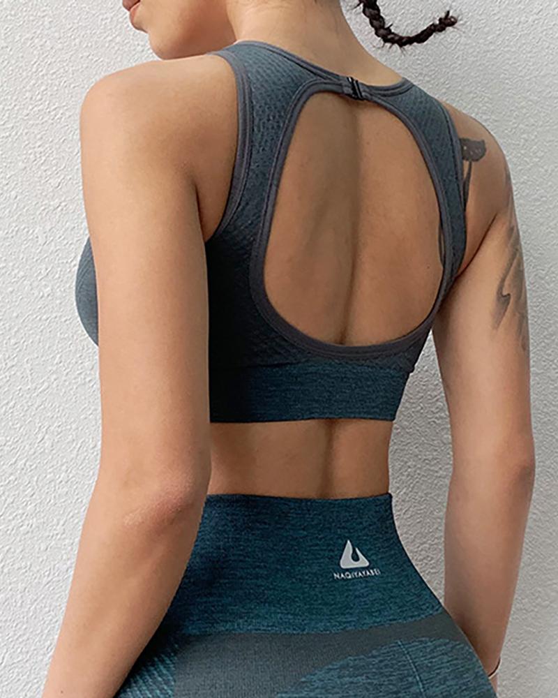 

Seamless Sports Bras Middle Impact Support Yoga Crop Tops Gym Workout Shirts, Gray