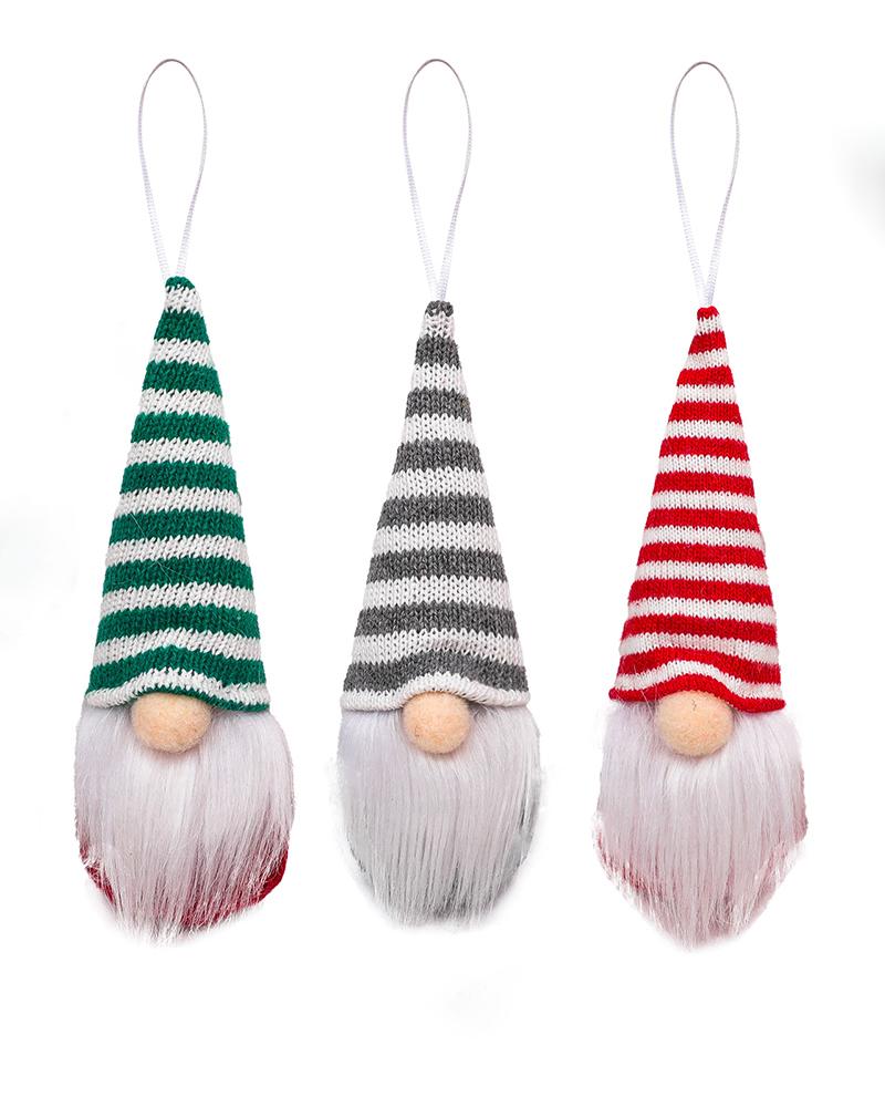 

3PCS Gnome Rudolph Doll Christmas Faceless Doll Home Party Desktop Ornaments, Green