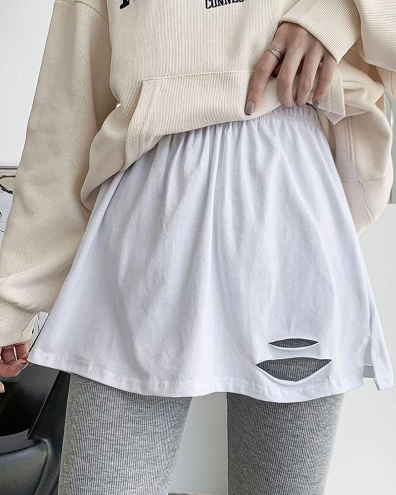 

Shirt Extender Detachable Underskirt False Blouse Tail Adjustable Layering Fake Top Lower Sweep Matching Sweater Bottoming Artifact Hem Skirt, White