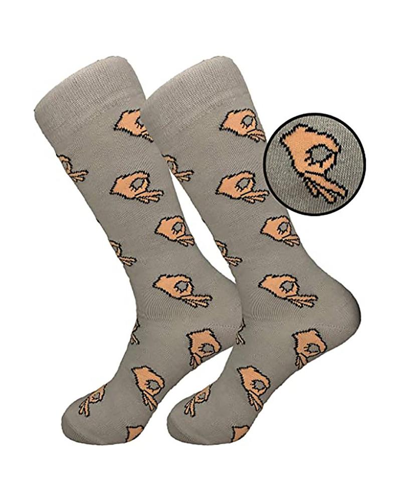 

Men Slogan Print Socks, Style4