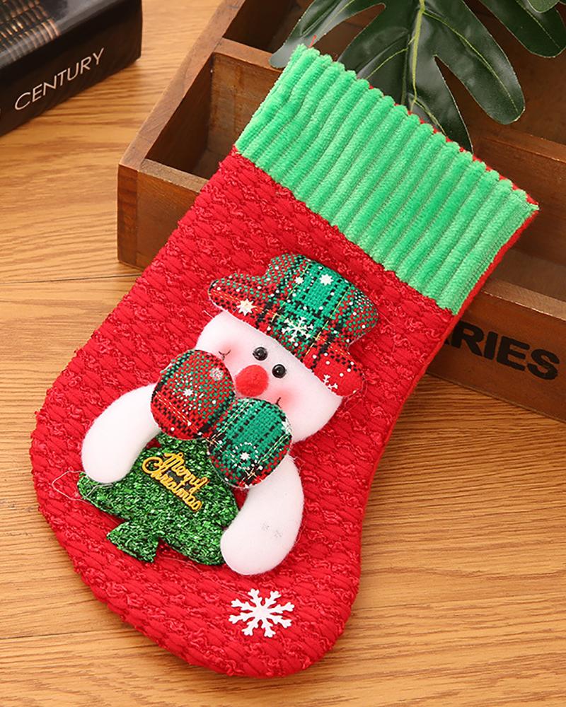 

Christmas Socks Gift Bag Creative Gift Santa Claus Snowman Reindeer Decorations, Style3