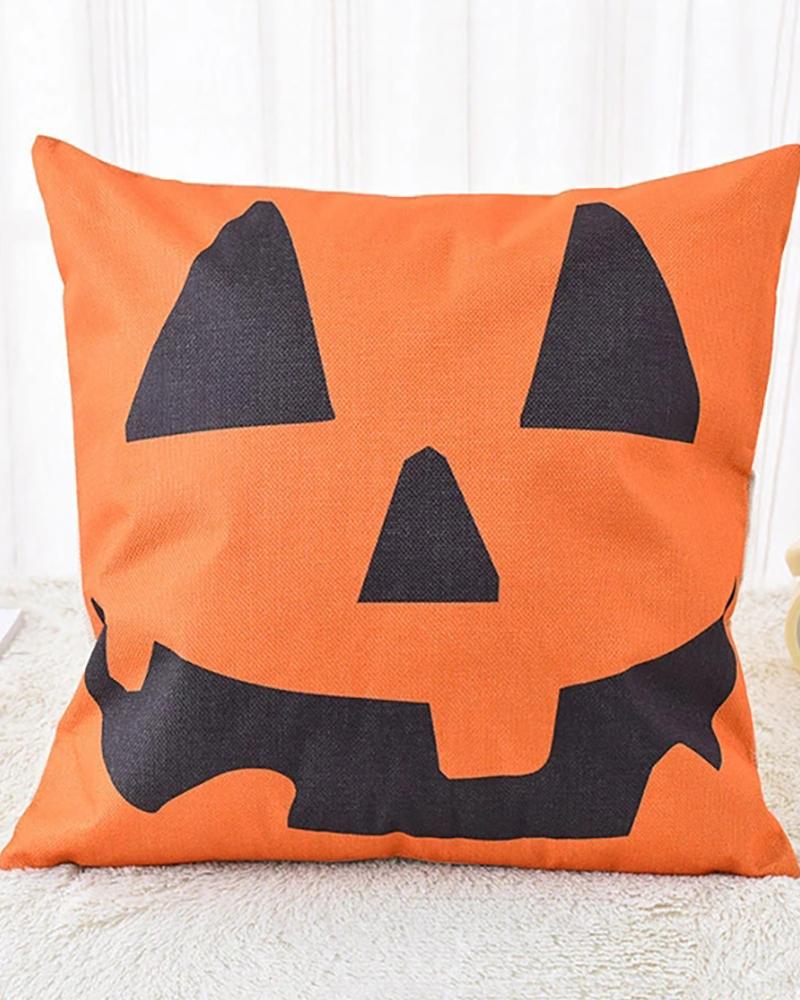 

Halloween Witch / Letter / Striped Print Cushion Cover Without Filler, Style3