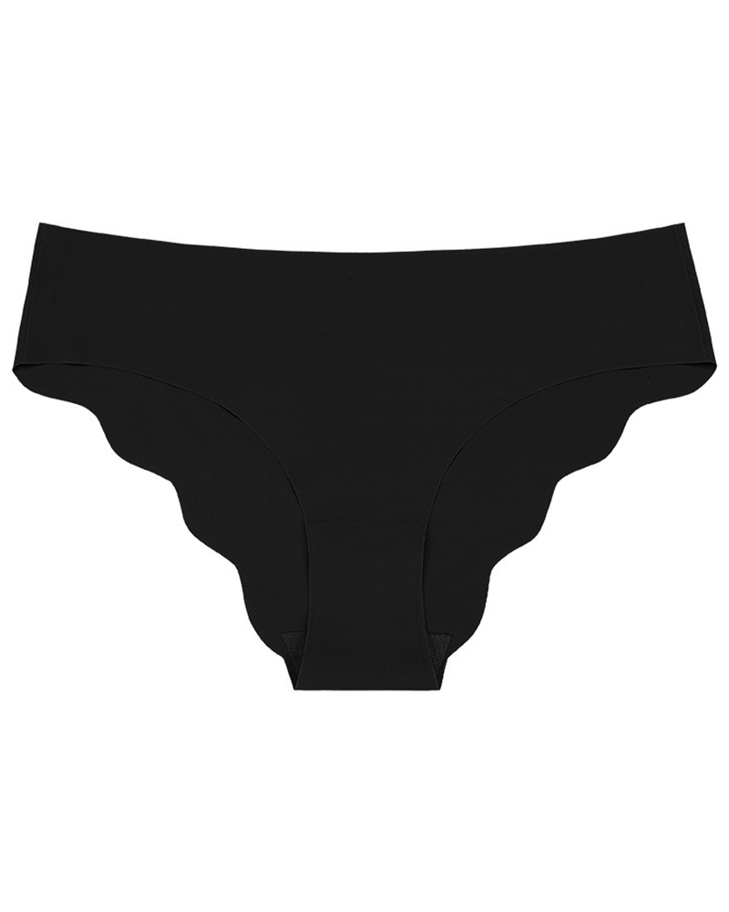 

Low Waist Ice Silk Seamless Thong Panty, Black