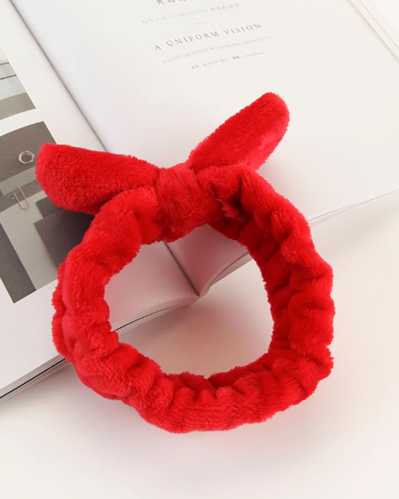 

Bow Bath Headband, Red