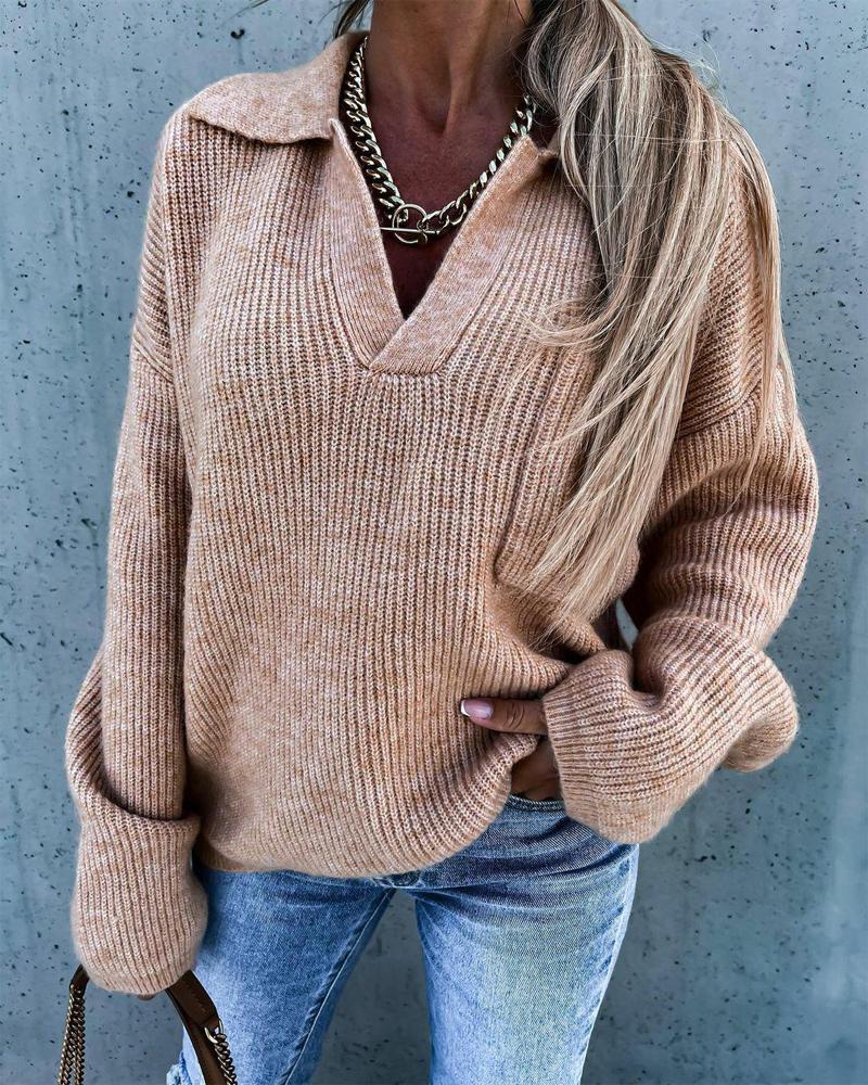 

Drop Shoulder Pocket Detail Chunky Knit Sweater, Khaki