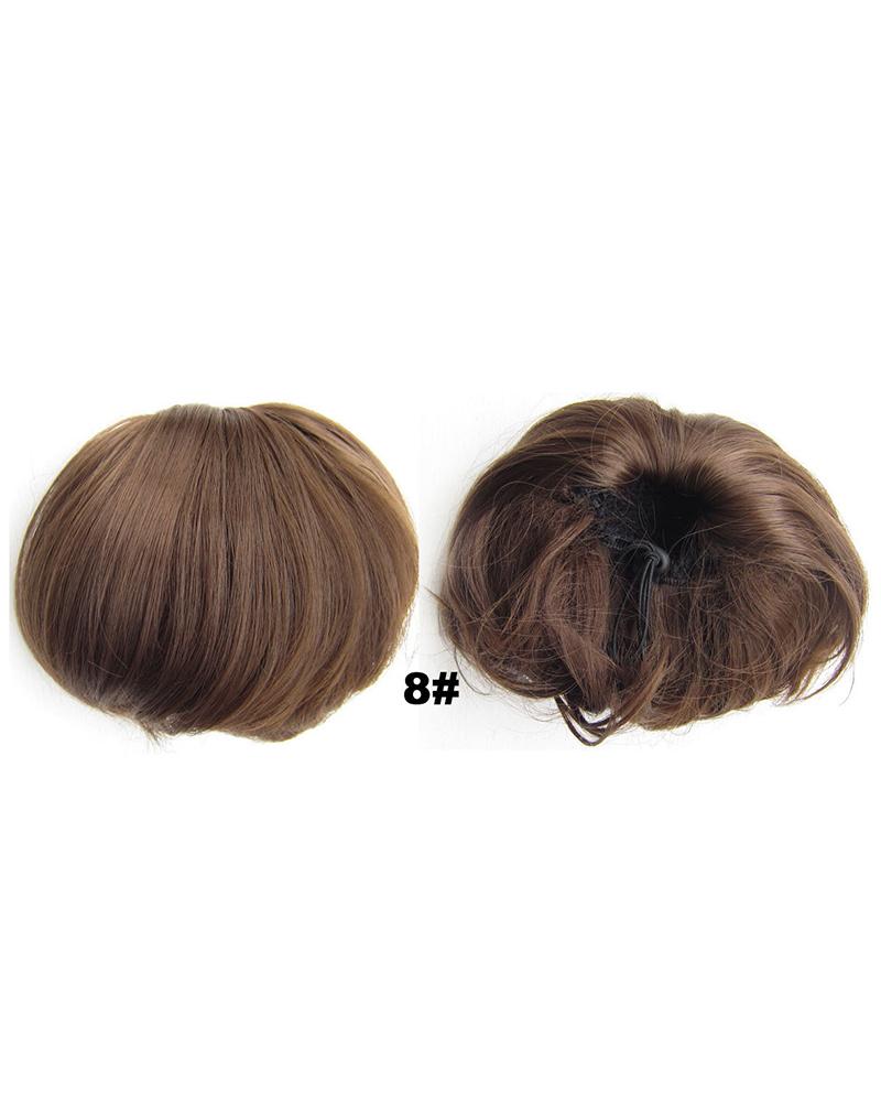

Synthetic Fiber Hair Extension Chignon Donut Bun Wedding Bridal Wig Hairpiece, Style4