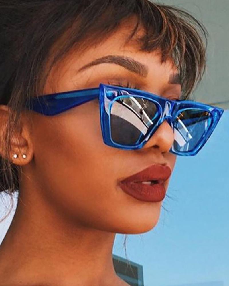 

1Pair Cat Eye Frame Tinted Lens Retro Sunglasses, Blue