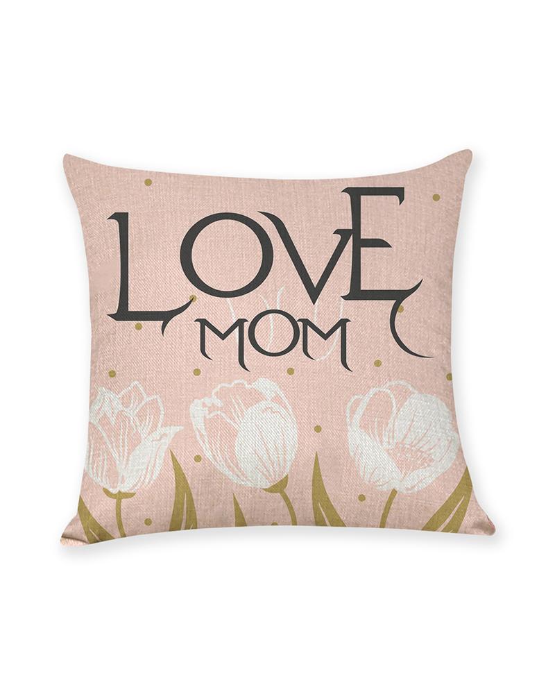 

1PCS Mother's Day Heart Letter Print Cushion Cover Without Filler, Style7