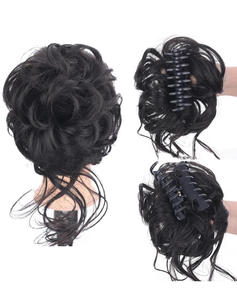 

Messy Bun Hairpiece Ponytail Clip Synthetic Hair Extensions Scrunchies, Style1