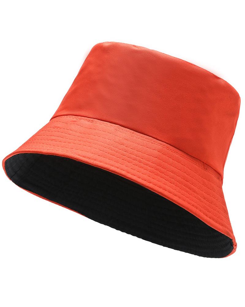 

Wide Brim Sun Bucket Hat, Orange