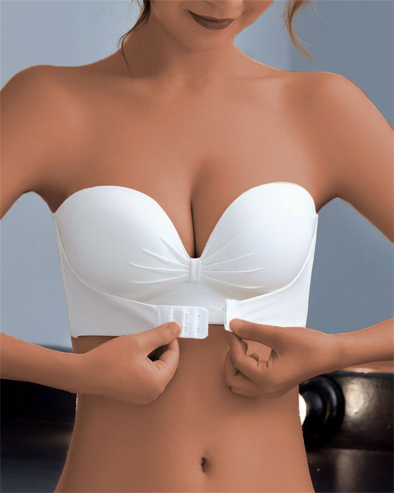 

Multi-way Wear Strapless Bra With Detachable Strap, White