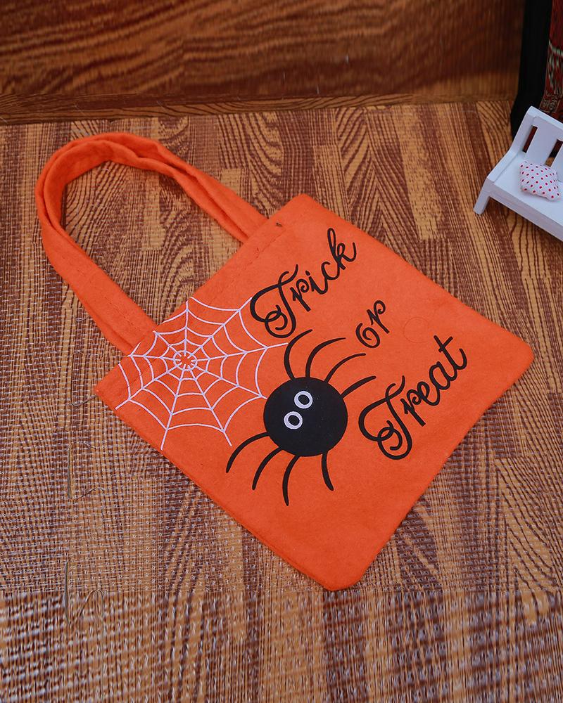 

Halloween Treat Bag Pumpkin Handbag Trick or Treat Goody Bags Kids Candy Snack Giving Bags Halloween Party Decoration Ornaments, Orange