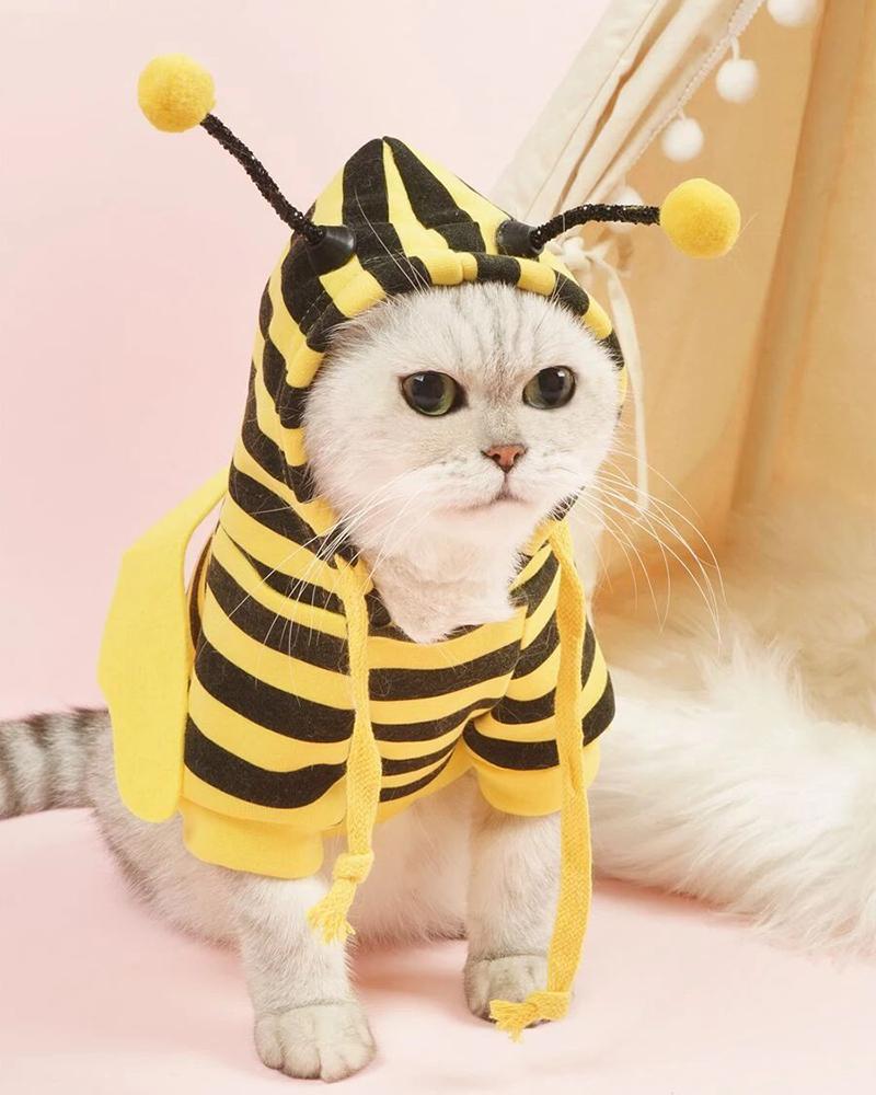 

Dog Bee Costume Bumble Bee Dog Clothes Pet Hoodies Costume, Yellow