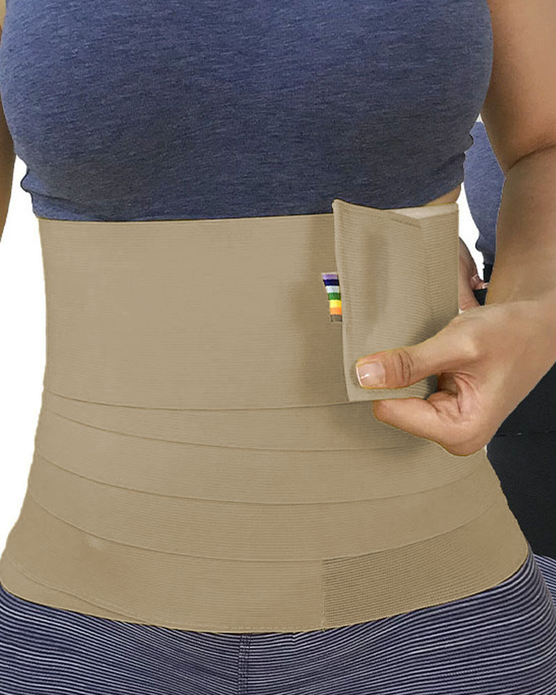 

Tummy Wrap Shapewear Waist Trainer Waistband Sports Fitness Corset Restraint Webbing Belt Belly Shaper, Khaki
