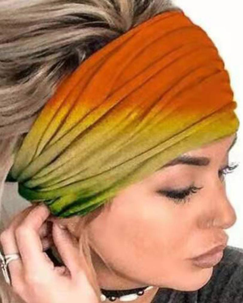 

Ombre Tie Dye Yoga Sports Headband, Yellow