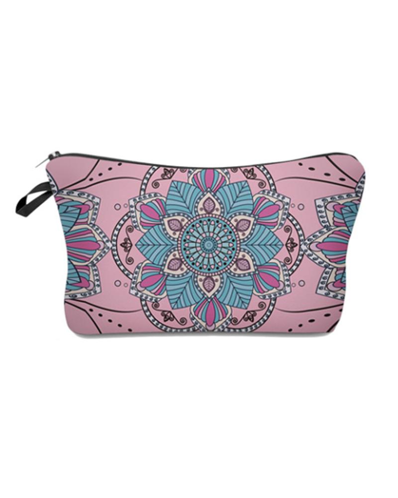 

Mandala Print Makeup Bag Portable Cosmetic Beauty Travel Pouch Multifunctional Case Toiletry Organizer, Style4