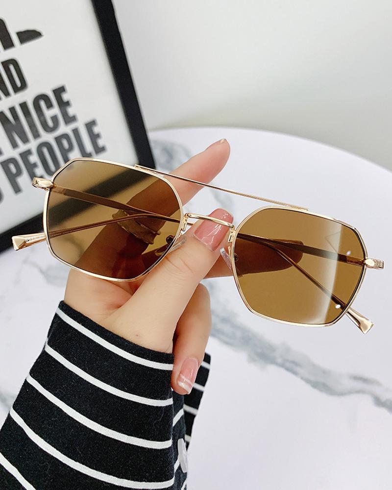 

1Pair Irregular Metal Frame Sunglasses, Style6