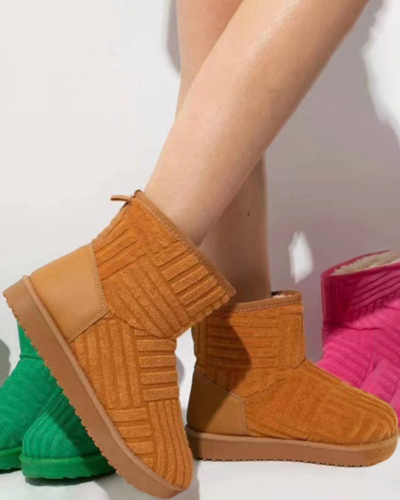 

Fuzzy Lined Snow Boots, Yellow
