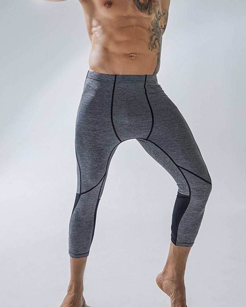 

Color Block Quick-drying And Breathable Skinny Yoga Pants, Dark grey