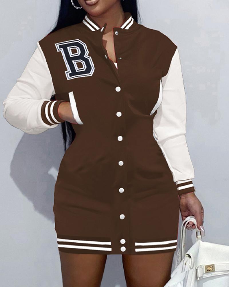 

Long Sleeve Dress, Dark brown