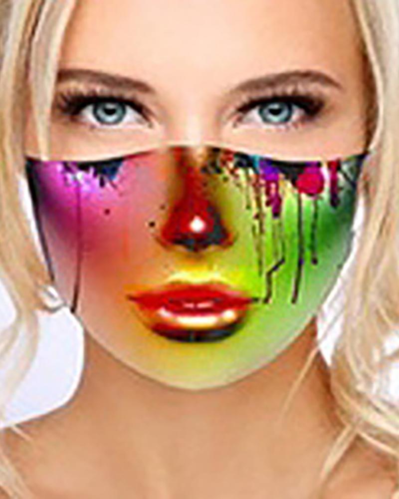 

Graphic Print Breathable Washable Face Mask, Style5