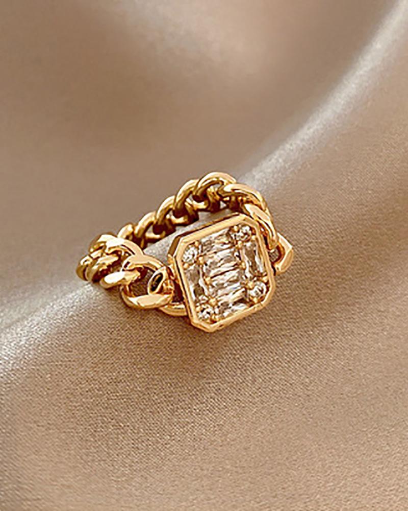 

Rhinestone / Studded / Heart / Butterfly / Beaded Decor Adjustable Ring, Style1