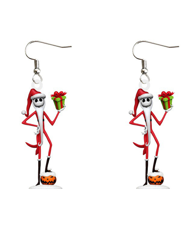 

1Pair Christmas Graphic Shaped Drop Earrings, Style3