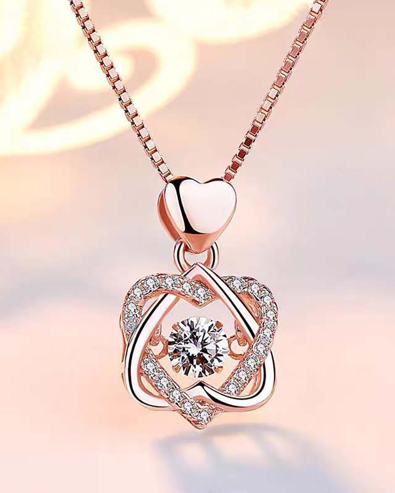 

Crown Sparkling Dance Diamond Necklace, Rose gold