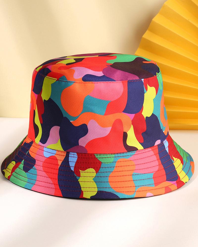 

Tie Dye Print Sun Bucket Hat, Style3