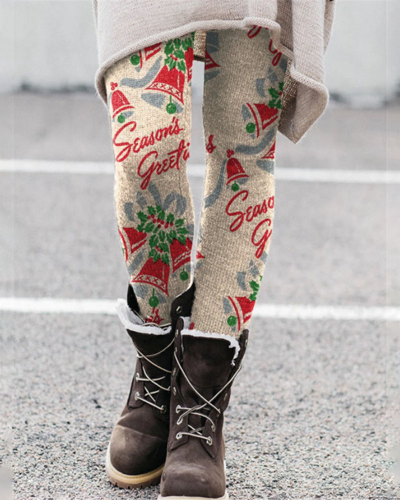 

Christmas Tree Snowflake Elk Print Leggings, Style5