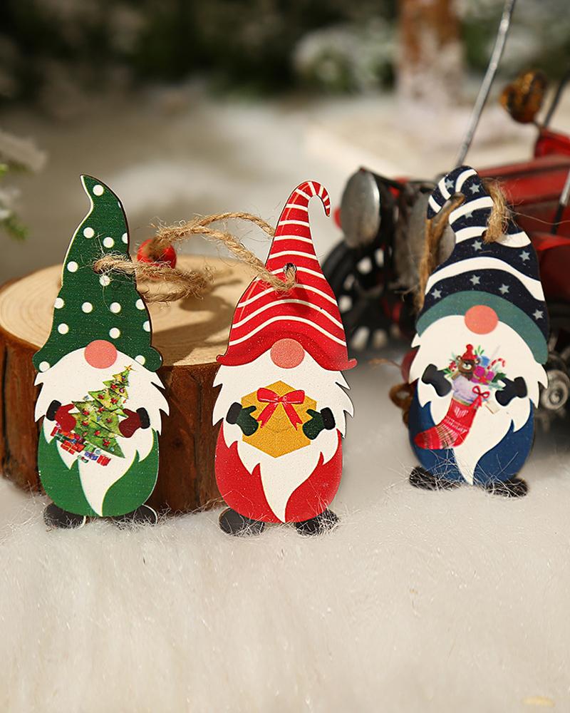 

3PCS/Set Christmas Cute Cartoon Gnomes Hanging Ornament Home Decorations, Style2