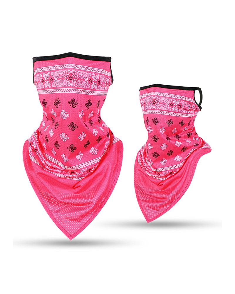 

Print Breathable Face Cover Windproof Motorcycling Dust Outdoors, Hot pink