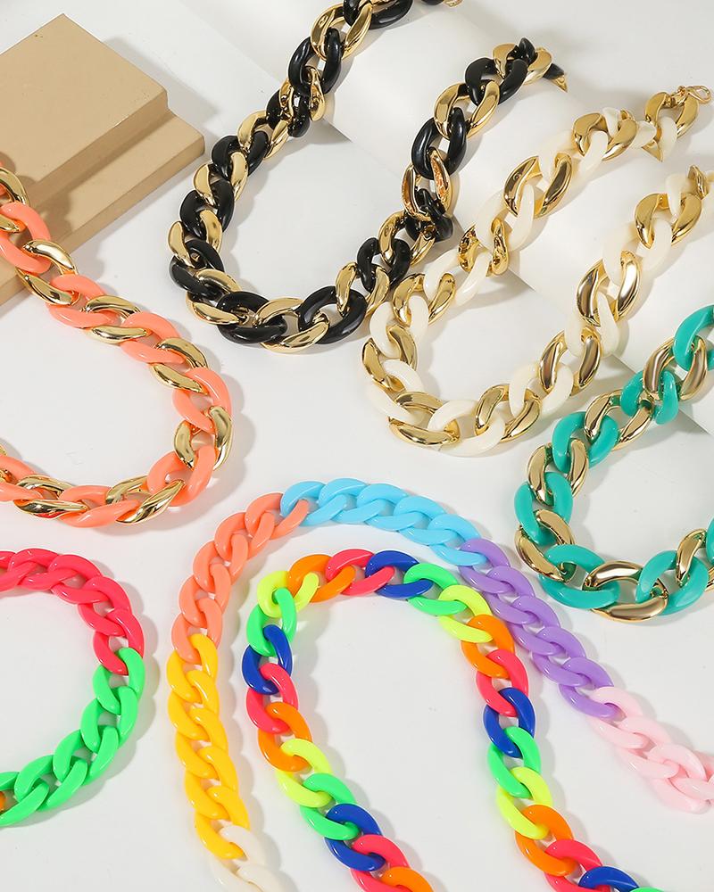

1pcs Colorful Twist Decor Punk Bracelet, Style1