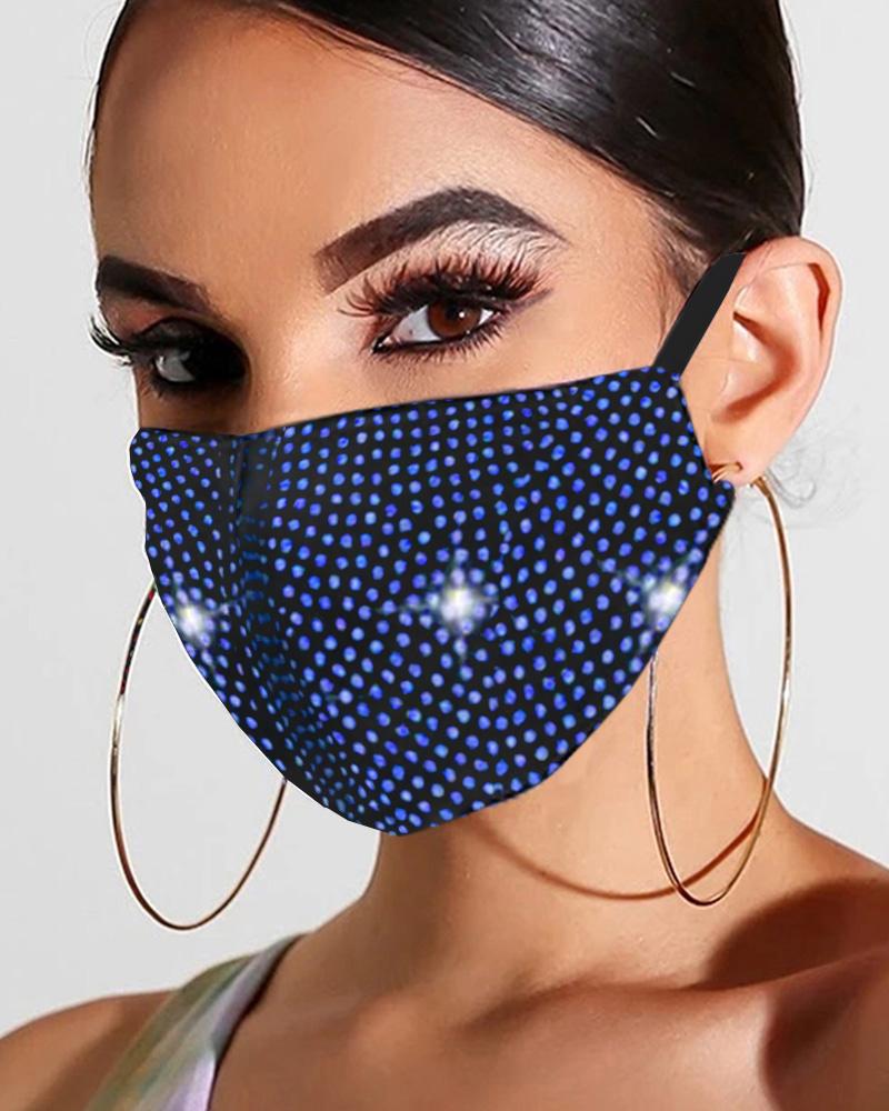 

Glitter Studded Breathable Mouth Mask Reusable, Style7