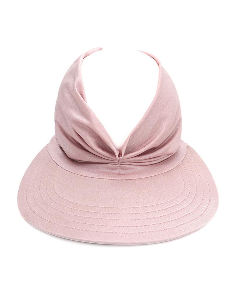 

Beach Sunhat UV Protection Anti-UV Ponytail Beach Cap Visor Hat, Pink