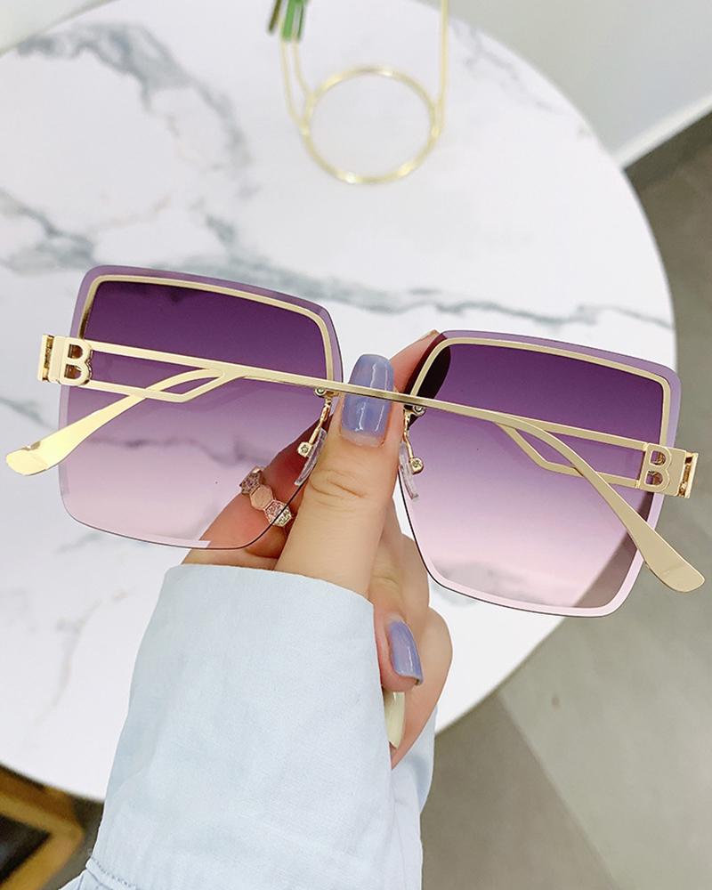 

1Pair Rimless Tinted Lens Square Sunglasses, Style4