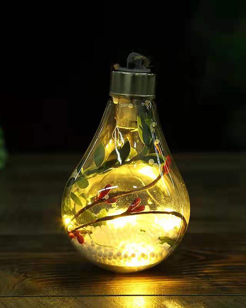 

Transparent Led Lights Christmas Theme Bulb Ornaments Creative Birthday Party Supplies Christmas Tree Ornaments, Style6