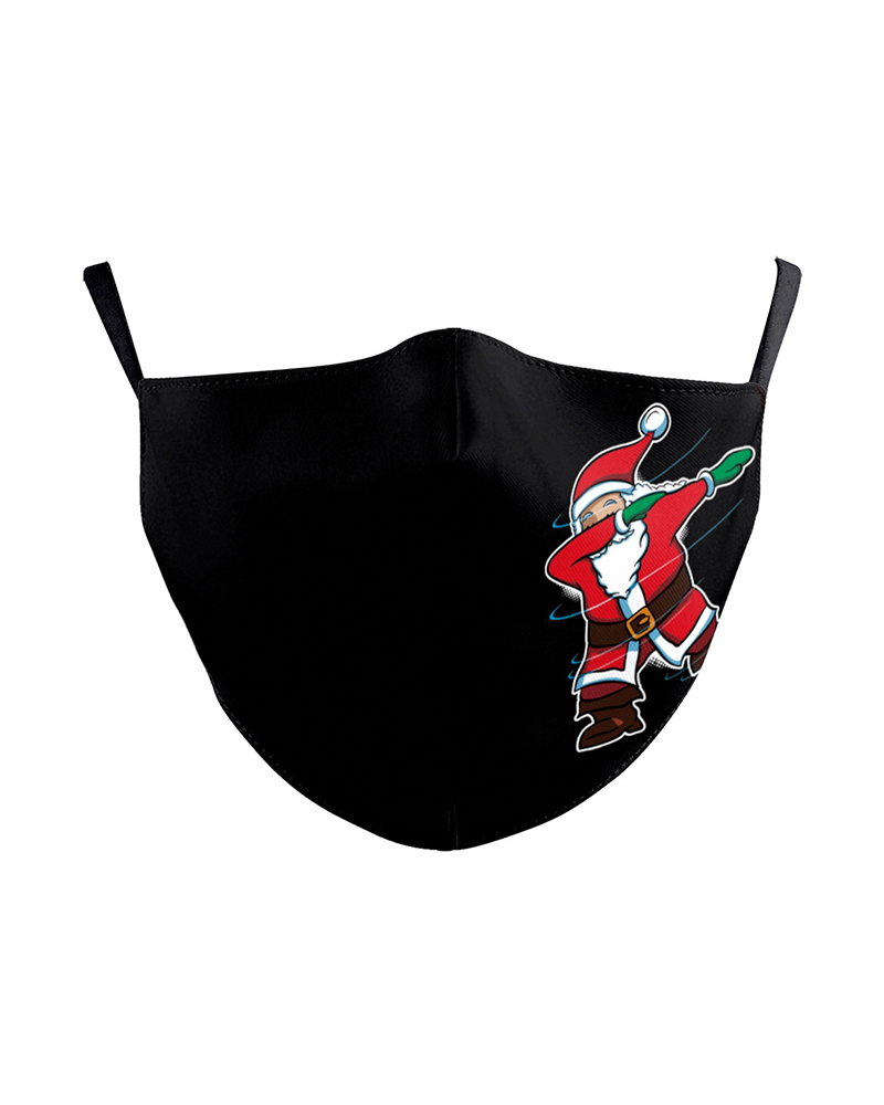 

Christmas Letter Graphic Print Breathable Face Mask, Style3
