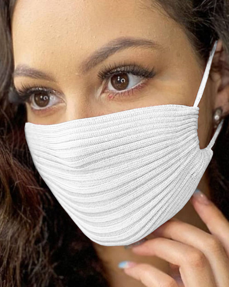 

Breathable Plain Cotton Face Mask, White